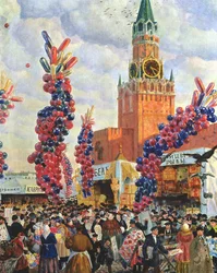 Marché de Pâques au Kremlin de Moscou, 1917